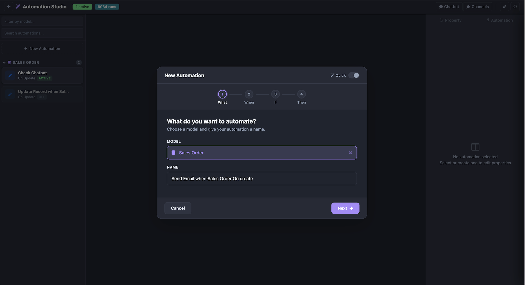 Step by Step Create Automation